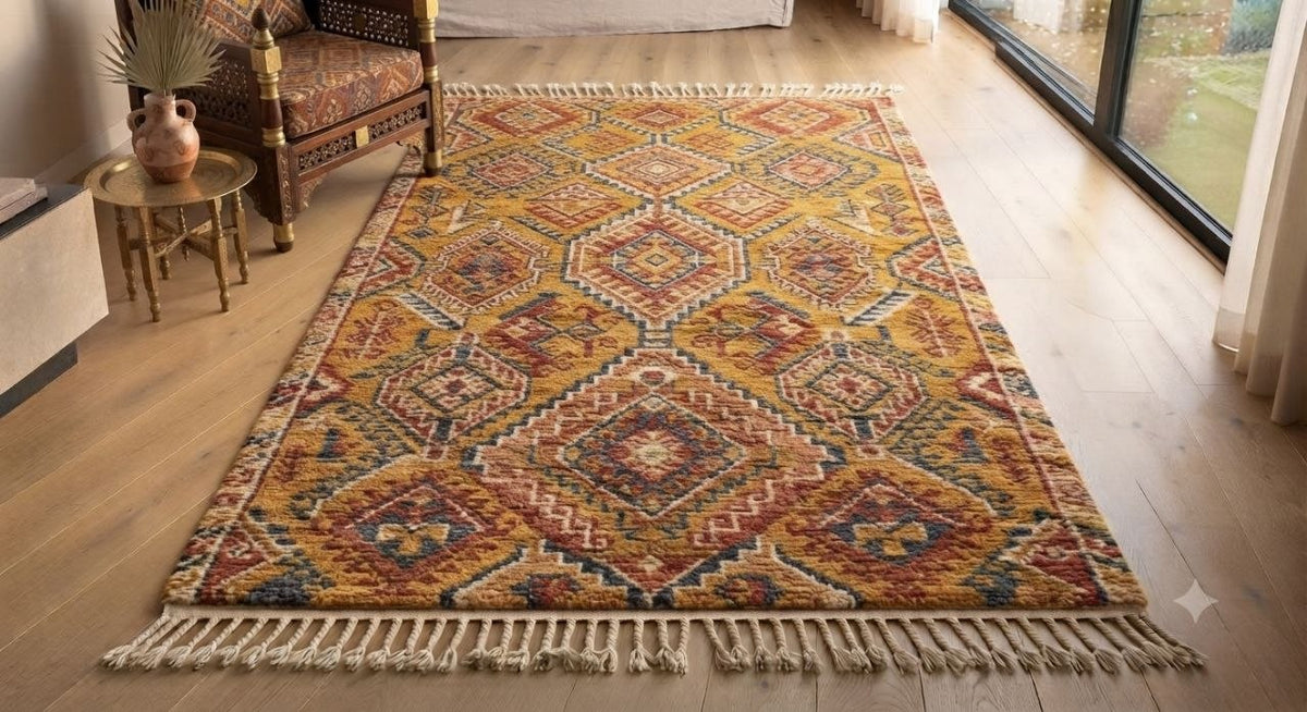 Taznakht Golden Saffron - Hand-Knotted Berber Rug