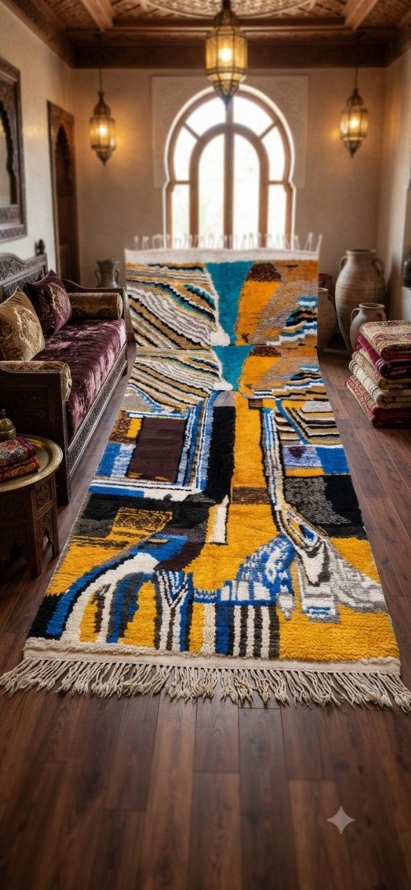 The Azilal Spectra - Artistic Abstract Wool Rug