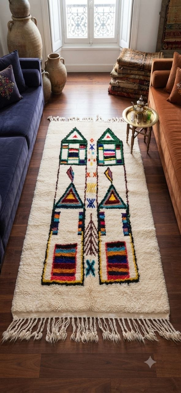 The Atlas Totem - Authentic Moroccan Azilal Rug