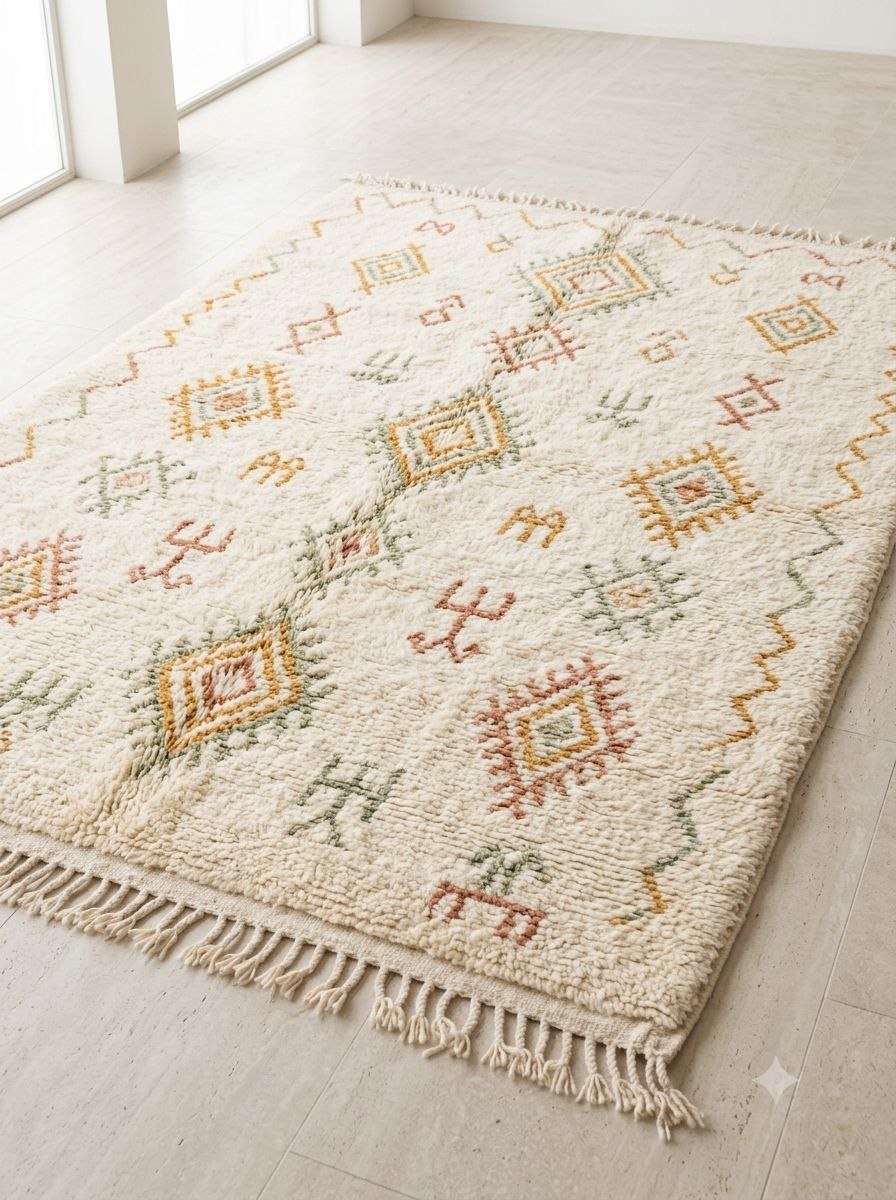Botanical Dawn - Organic Natural Dye Azilal Rug
