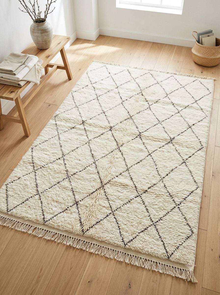 The Atlas Sanctuary - Pure Natural Wool Beni Ourain Rug